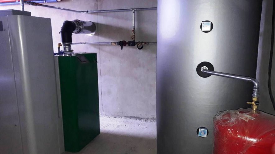 Монтаж буферной емкости