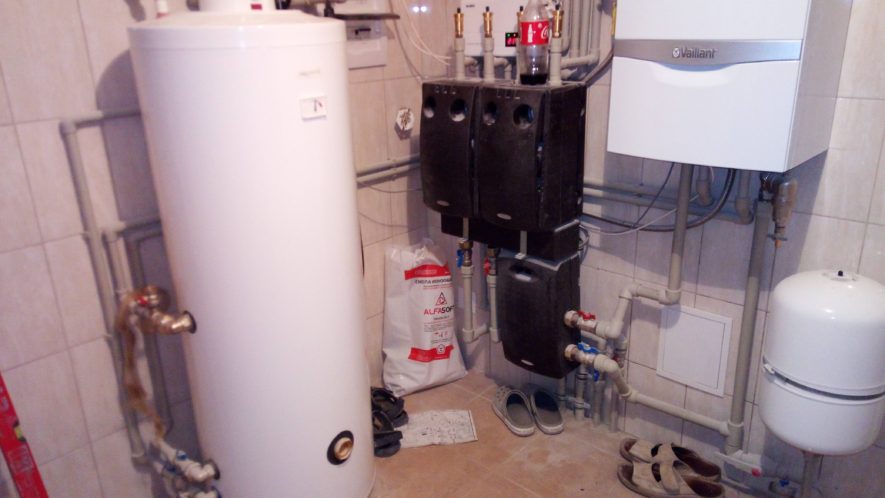 монтаж газового котла с насосной группой