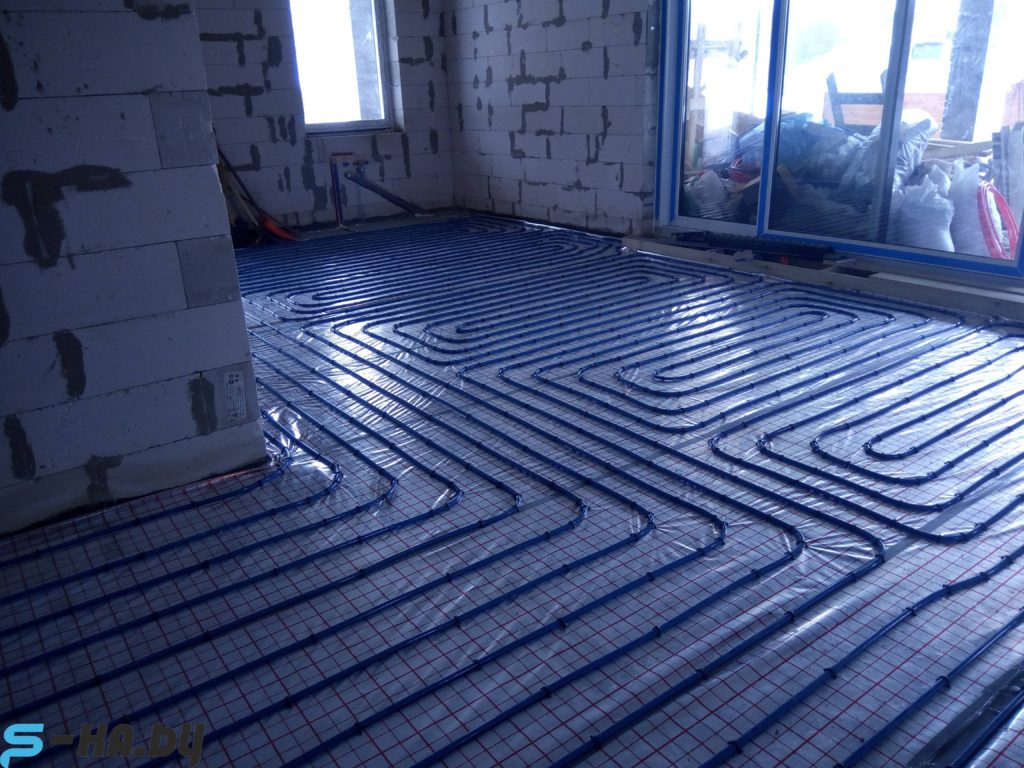 монтаж теплых полов в коттедже фто 2