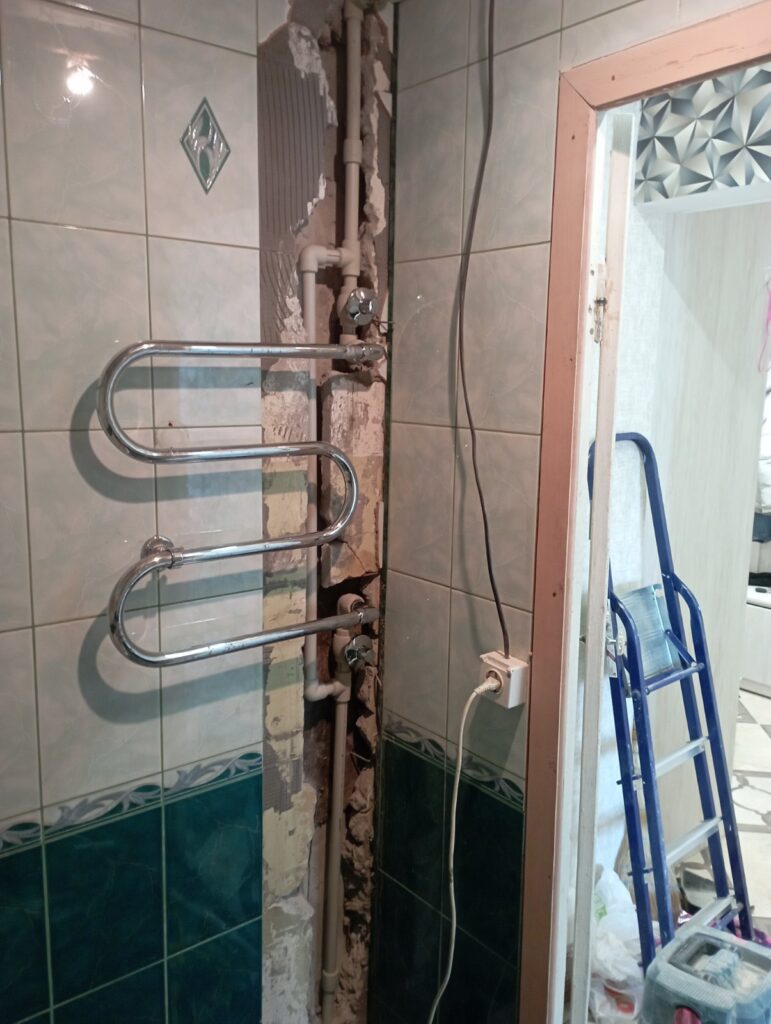 монтаж полотенцесушителя фото 1015