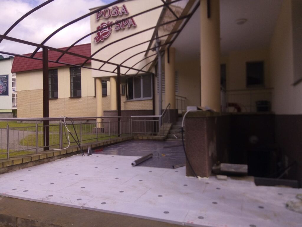 укладка водяного теплого пола санаторий Ружанский фото 0307